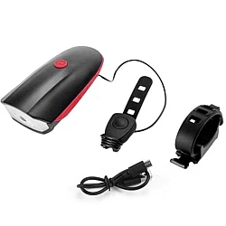 Kit 7588 lanterna pentru bicicletă cu Claxon reincarcabil prin USB