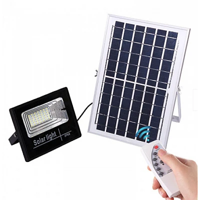 Kit Proiector 60W LED SMD JNI cu Panou Solar Si Telecomanda Kit Proiector 60W LED SMD JNI cu Panou Solar Si Telecomanda