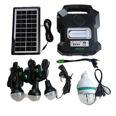 Kit solar GD-Lite 1000A dotat cu dispozitive USB cu 4 becuri LED + Acumulator de mare capacitate + RADIO Kit solar GD-Lite 1000A dotat cu dispozitive USB cu 4 becuri LED + Acumulator de mare capacitate + RADIO