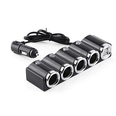 Priza auto 1504 cu 6 intrari 12V In-Car negru MULTIPLICATOR Priza auto 1504 cu 6 intrari 12V In-Car negru MULTIPLICATOR