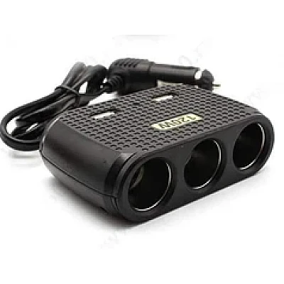 Priza auto12V/24V In-Car 1512 cu 5 intrari 120W negru Priza auto12V/24V In-Car 1512 cu 5 intrari 120W negru