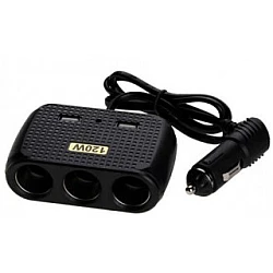 Priza auto12V/24V In-Car 1512 cu 5 intrari 120W negru