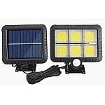 Proiector solar 128 LED 6 COB cu senzor și telecomandă
