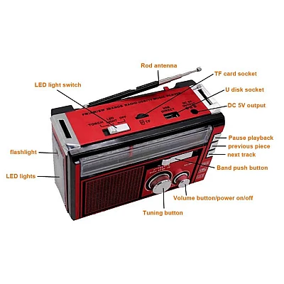 RADIO XB394BT portabil cu reglaj manual RADIO XB394BT portabil cu reglaj manual