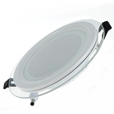 Aplica Rotunda 12W Led MAT incastrabila in tavan fals si rigips margine sticla Aplica Rotunda 12W Led MAT incastrabila in tavan fals si rigips margine sticla