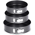 Set 3 tavi de tort cu dimensiuni diferite si fund detasabil 22-24-26