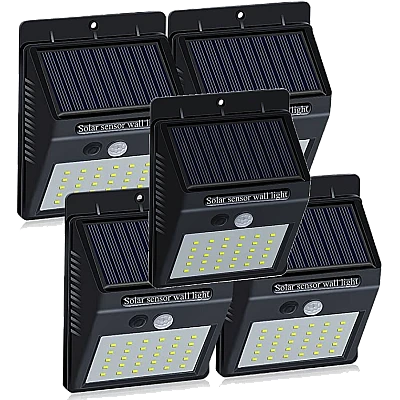 Set 5 Lampi Solare BRIGHT 30 LED cu Senzor de Miscare si Lumina 1 Mod ILUMINARE Set 5 Lampi Solare BRIGHT 30 LED cu Senzor de Miscare si Lumina 1 Mod ILUMINARE