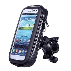Suport husa telefon pentru bicicleta LX-01 rezistent apa si socuri touchscreen 360* rotativ negru XL