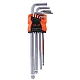Set 9 chei hexagonale tip imbus cu capat sferic SCURTE 1.5-10mm Set 9 chei hexagonale tip imbus cu capat sferic SCURTE 1.5-10mm