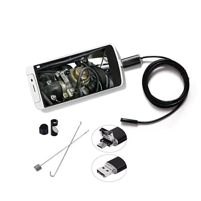 Endoscop PC cablu 5 metri Camera waterproof Universala Slim pentru Inspectie Auto Endoscop PC cablu 5 metri Camera waterproof Universala Slim pentru Inspectie Auto