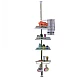 Etajera colt pentru baie si dus, 4 rafturi montare pe colt / Etajera telescopica 100-260 cm Etajera colt pentru baie si dus, 4 rafturi montare pe colt / Etajera telescopica 100-260 cm