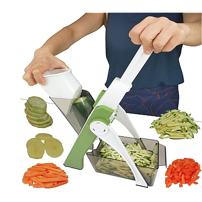 Feliator de legume pliabil tip mandolina cu 4 functii tava de colectare SR 266 Feliator de legume pliabil tip mandolina cu 4 functii tava de colectare SR 266
