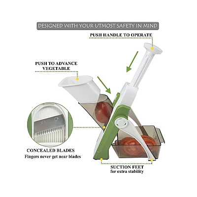 Feliator de legume pliabil tip mandolina cu 4 functii tava de colectare SR 266 Feliator de legume pliabil tip mandolina cu 4 functii tava de colectare SR 266