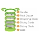 Feliator fructe/legume multifunctional verde Feliator fructe/legume multifunctional verde