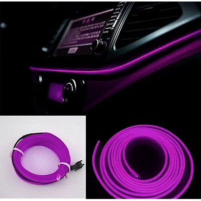 Fir neon MOV lumina ambientala auto USB 5 METRI