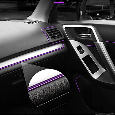 Fir neon MOV lumina ambientala auto USB 5 METRI