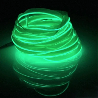 Fir neon VERDE lumina ambientala auto USB 5 METRI