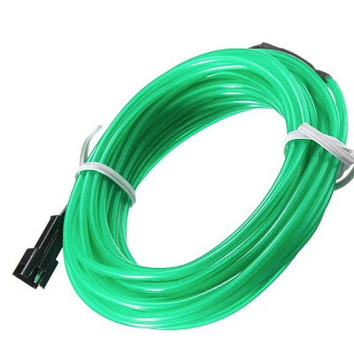 Fir neon VERDE lumina ambientala auto USB 5 METRI
