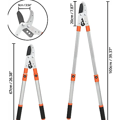 Foarfeca extensibila pentru pomi, aluminiu Foarfeca extensibila pentru pomi aluminiu