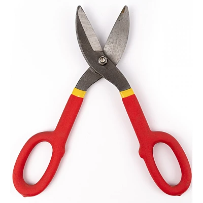 Foarfeca pentru tabla, maner cauciucat, rosu Foarfeca pentru tabla maner cauciucat rosu