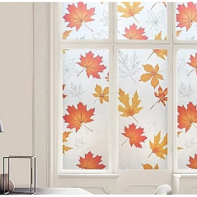 Folie autoadeziva pentru geam frunze aramii 45 x 500 cm Folie autoadeziva pentru geam frunze aramii 45 x 500 cm