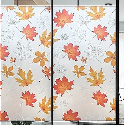 Folie autoadeziva pentru geam frunze aramii 45 x 500 cm Folie autoadeziva pentru geam frunze aramii 45 x 500 cm