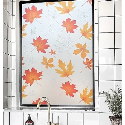 Folie autoadeziva pentru geam frunze aramii 45 x 500 cm Folie autoadeziva pentru geam frunze aramii 45 x 500 cm