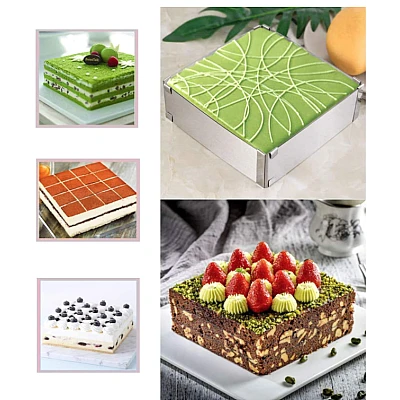 Forma PATRATA reglabila pentru tort 15-28 CM Forma PATRATA reglabila pentru tort 15-28 CM