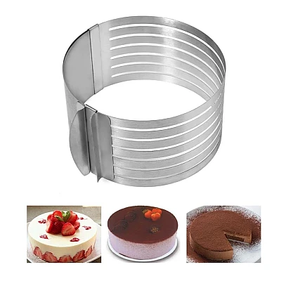 Formă de tort rotundă din Inox reglabilă (24-30cm) Formă de tort rotundă din Inox reglabilă (24-30cm)