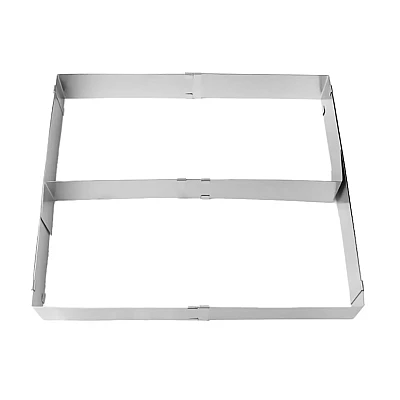 Forma dreptunghiulara pentru tort reglabila de 28 - 53 cm H-8CM Forma dreptunghiulara pentru tort reglabila de 28 - 53 cm H-8CM