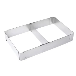 Forma dreptunghiulara pentru tort reglabila de 28 - 53 cm H-8CM Forma dreptunghiulara pentru tort reglabila de 28 - 53 cm H-8CM
