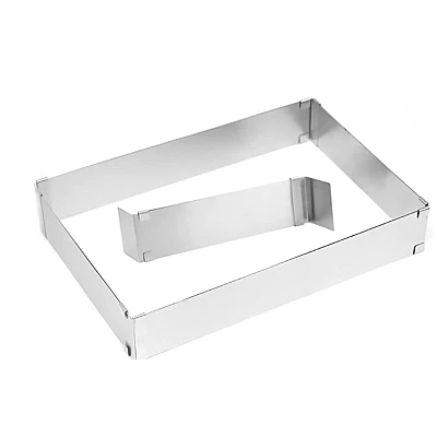 Forma dreptunghiulara pentru tort reglabila de 28 - 53 cm H-8CM Forma dreptunghiulara pentru tort reglabila de 28 - 53 cm H-8CM