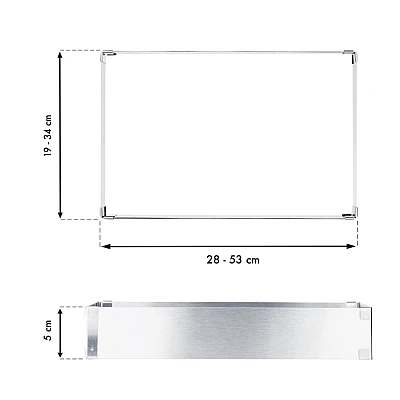 Forma dreptunghiulara pentru tort reglabila de 28 - 53 cm H-8CM Forma dreptunghiulara pentru tort reglabila de 28 - 53 cm H-8CM
