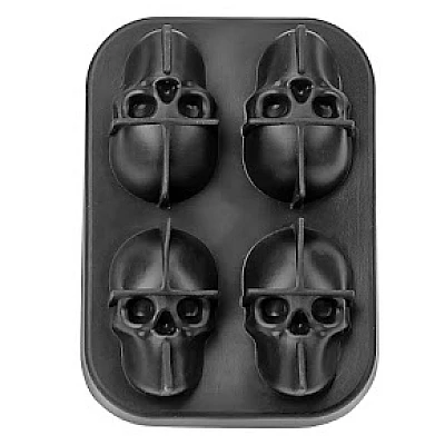 Forma pentru cuburi de gheata model CRANIU din silicon Forma pentru cuburi de gheata model CRANIU din silicon