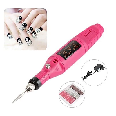 Freza Unghii Roz include 5 pile 5 capete abrazive Viteza Reglabila Semiprofesionala ALIMENTARE USB Freza Unghii Roz include 5 pile 5 capete abrazive Viteza Reglabila Semiprofesionala ALIMENTARE USB