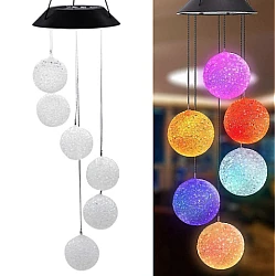 Ghirlanda solara ornamentala cu 6 globuri de cristal / Lampa solara - 6 Glob