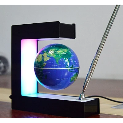 Glob pamantesc magnetic plutitor cu iluminare LED si PIX Glob pamantesc magnetic plutitor cu iluminare LED si PIX