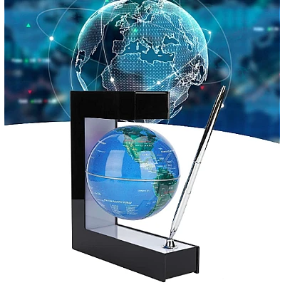 Glob pamantesc magnetic plutitor cu iluminare LED si PIX Glob pamantesc magnetic plutitor cu iluminare LED si PIX