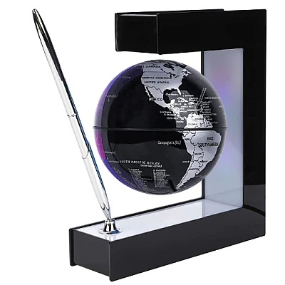 Glob pamantesc magnetic plutitor cu iluminare LED si PIX Glob pamantesc magnetic plutitor cu iluminare LED si PIX