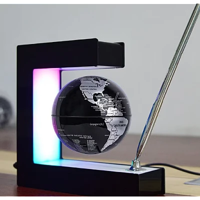 Glob pamantesc magnetic plutitor cu iluminare LED si PIX Glob pamantesc magnetic plutitor cu iluminare LED si PIX