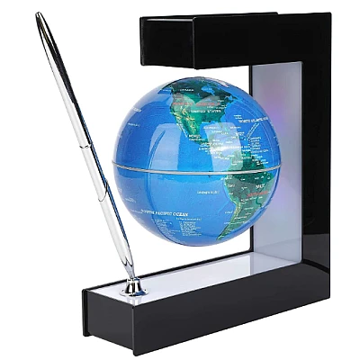 Glob pamantesc magnetic plutitor cu iluminare LED si PIX Glob pamantesc magnetic plutitor cu iluminare LED si PIX