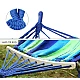 Hamac VERDE cu bara de lemn  80x200 din bumbac
