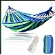 Hamac VERDE cu bara de lemn  80x200 din bumbac