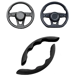 Set 2 manere antigrip ergonomice pentru volan negre