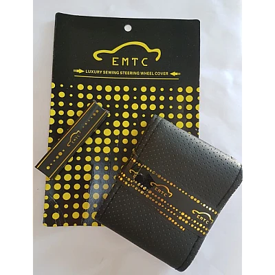 Husa volan Neagra cu ac si ata imitatie piele Husa volan Neagra cu ac si ata imitatie piele