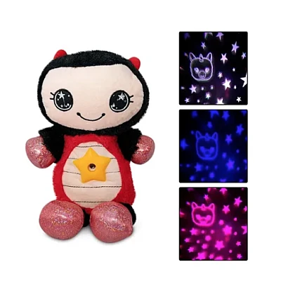 Jucarie Star Belly cu proiectie de stele tip lampa de veghe pentru copii ROSU Jucarie Star Belly cu proiectie de stele tip lampa de veghe pentru copii ROSU