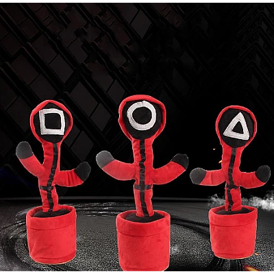 Jucarie interactiva tip cactus model Squid Game cu LED-uri Dansator Vorbitor Imita ROSU Jucarie interactiva tip cactus model Squid Game cu LED-uri Dansator Vorbitor Imita ROSU