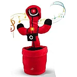 Jucarie interactiva tip cactus model Squid Game cu LED-uri Dansator Vorbitor Imita ROSU