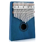 Kalimba 101 Instrument muzical ALBASTRU din lemn 17 note 
