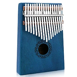 Kalimba 101 Instrument muzical ALBASTRU din lemn 17 note 